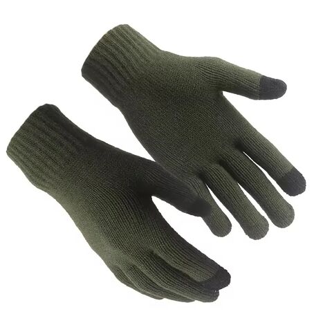 Guantes Elásticos Acrílicos Táctiles para Invierno, Guantes Cálidos de Punto para Uso Diario y Trabajo