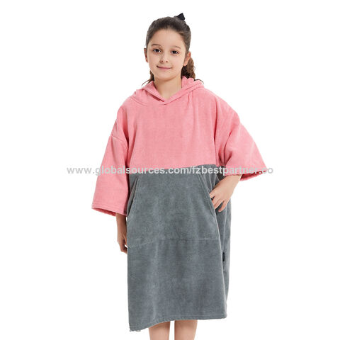 Albornoz con Capucha para Surf al por Mayor, Toalla de Microfibra de Algodón, Poncho con Capucha, Toalla de Playa para Niños