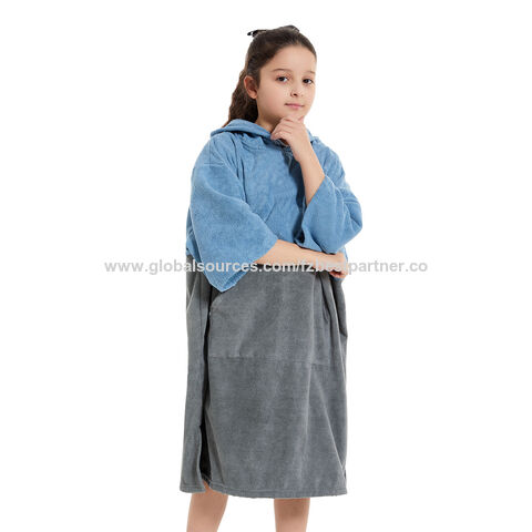 Albornoz con Capucha para Surf al por Mayor, Toalla de Microfibra de Algodón, Poncho con Capucha, Toalla de Playa para Niños