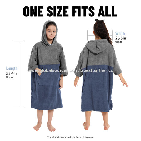 Albornoz con Capucha para Surf al por Mayor, Toalla de Microfibra de Algodón, Poncho con Capucha, Toalla de Playa para Niños