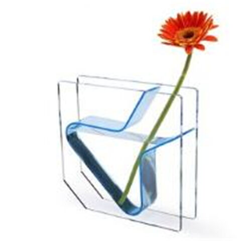 Jarrón Cilíndrico de Acrílico Transparente para Decoración
