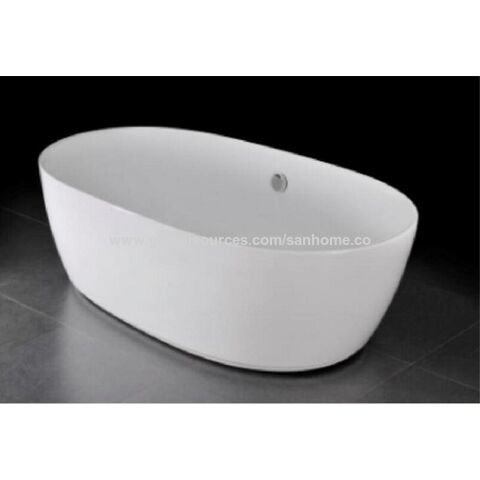 Bañera acrílica ovalada vertical independiente SH1206 de alta calidad y bajo precio para el hogar - Venta directa de fábrica