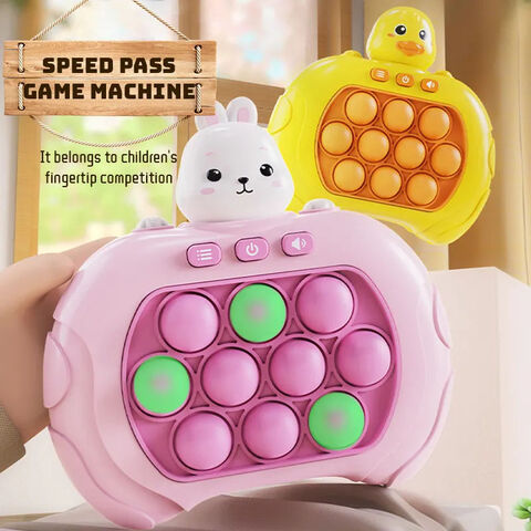 Elektronisches Quick Push Light Up Pop Puzzle Spielkonsole Handheld Konsole Press Fidget Toys Upgraded Montessori Quick Push Game