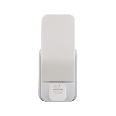 Manija de puerta corredera sin barreras con pestillo de inversión automática, disponible en modelos con llave de moneda