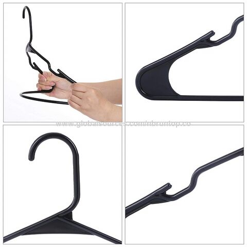 Perchas de plástico baratos, percha duradera con ranuras de hombro, percha de plástico para hotel en casa