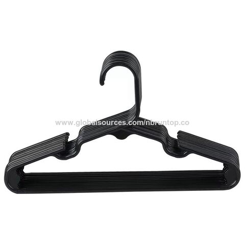 Perchas de plástico baratos, percha duradera con ranuras de hombro, percha de plástico para hotel en casa