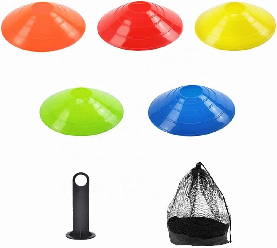 20 Disques D'Entraînement Football - Triangles 18cm, Multicolore, PE, Pour Entraînement