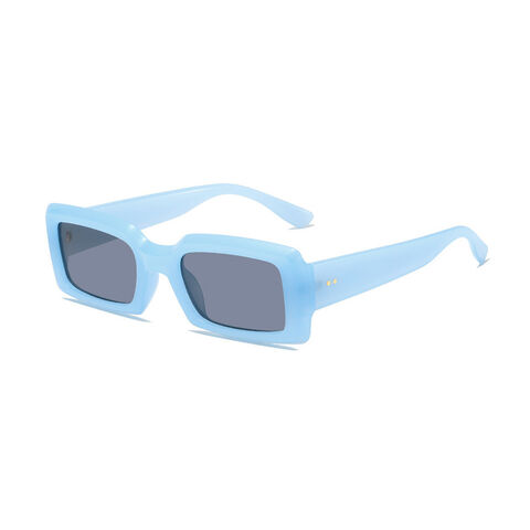 Women's Square Sunglasses With Imitation Diamonds - Retro Mirror UV400 Protection