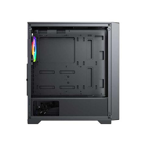 Caja de PC Gaming con Panel de Malla de Vidrio Templado, Torre Completa, Compartimento Independiente para Fuente de Alimentación, Chasis para Juegos
