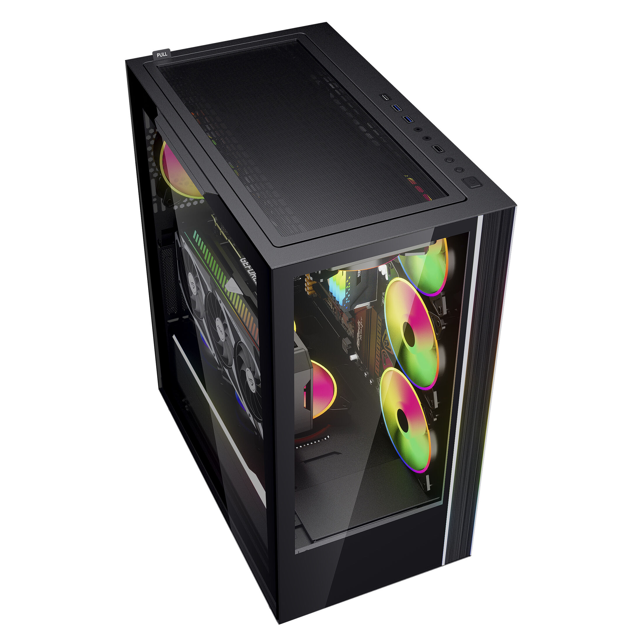 X01c Newest Designs Cool Gaming Pc Case Aluminum Alloy Frame Eatx/atx