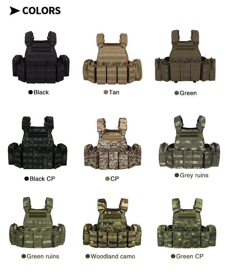 Molle Camouflage Chaleco Tactico Plate Carrier Vest Tactical Vest
