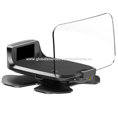 Affichage tête haute HUD pour voiture 2024 HUD001 avec émetteur FM, fonction Carplay et commande vocale