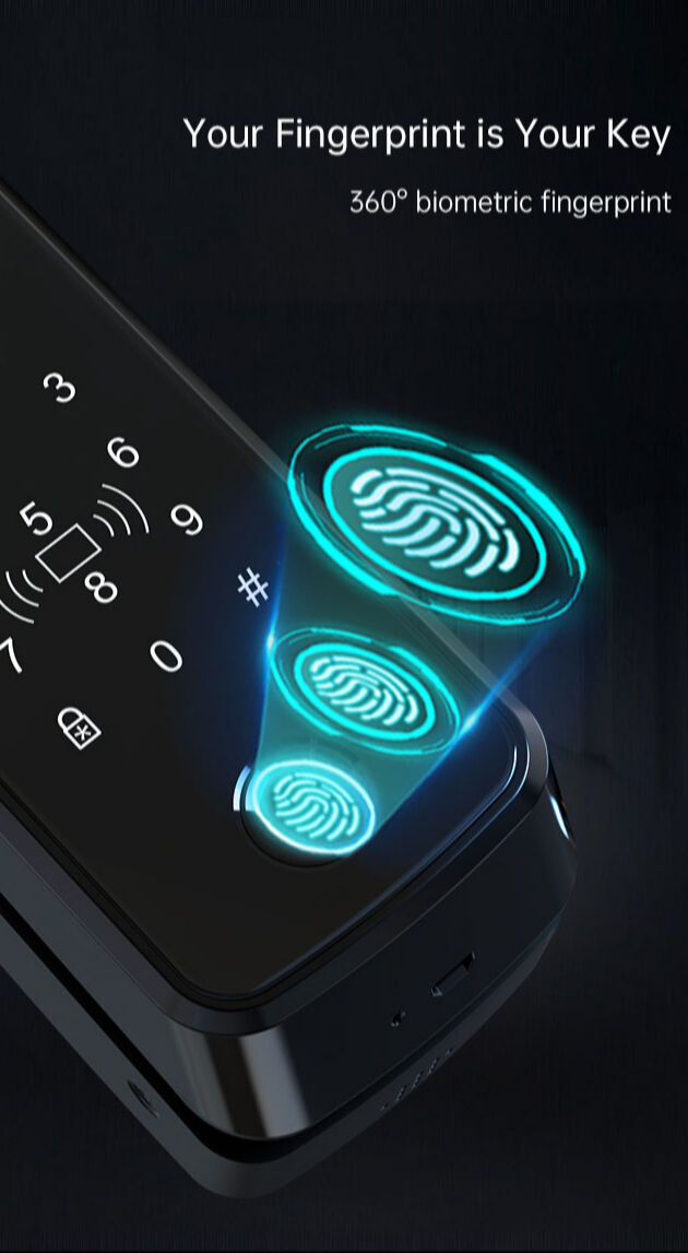 Sinovo Office Glass Door Lock Smart Fingerprint Card Password Remote ...