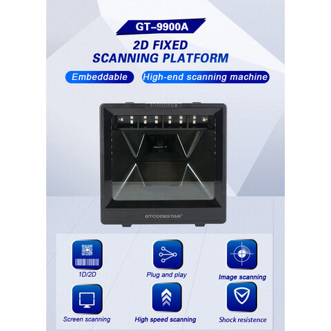GT-9900A Automatischer professioneller OEM 1D 2D Barcode-Leser, Desktop-Barcode-Scanner mit großer Reichweite