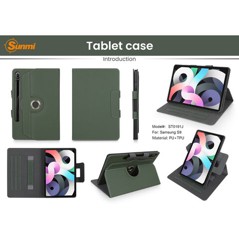 Étui Tablette Rotatif à 360° en PU et TPU pour iPad et Samsung avec Logo Personnalisé - Étui Folio pour Tablette 2024