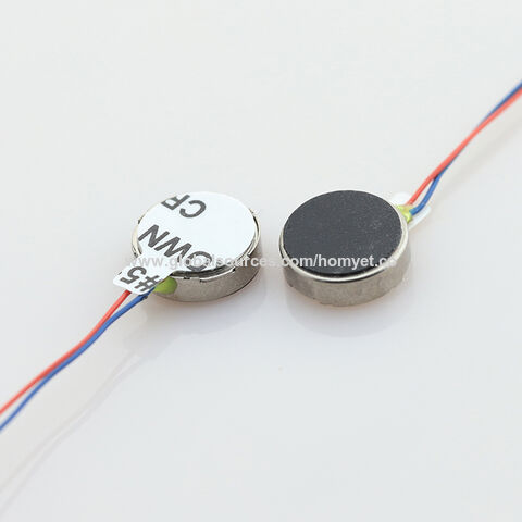 Homyet HY-1234-L30 Motor de vibración háptica tipo botón DC mini personalizable con longitud de cable de 30 mm para teléfono móvil, grosor de 34 mm