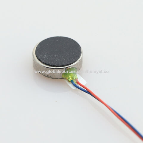 Homyet HY-1234-L30 Motor de vibración háptica tipo botón DC mini personalizable con longitud de cable de 30 mm para teléfono móvil, grosor de 34 mm