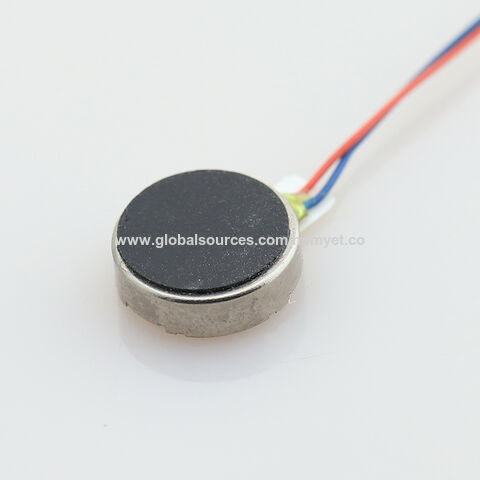 Homyet HY-1234-L30 Motor de vibración háptica tipo botón DC mini personalizable con longitud de cable de 30 mm para teléfono móvil, grosor de 34 mm