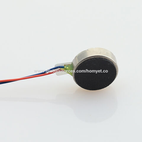 Homyet HY-1234-L30 Motor de vibración háptica tipo botón DC mini personalizable con longitud de cable de 30 mm para teléfono móvil, grosor de 34 mm