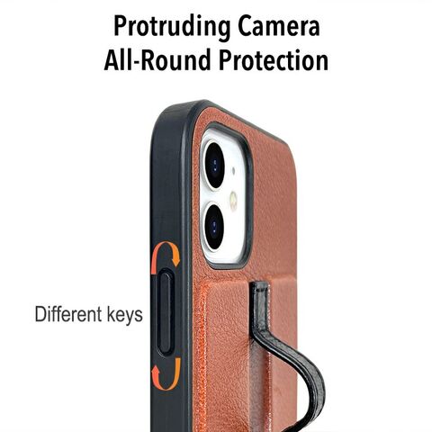 Iphone Plus Case With Finger Loop Tenchen Luxury Leather Phone