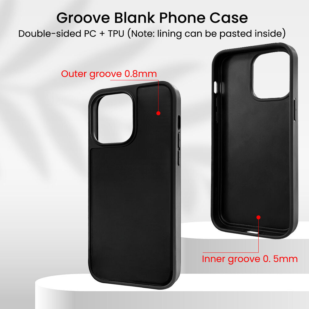 Tenchen Factory Wholesale Custom Tpu Pc Inlay Double Groove Sublimation