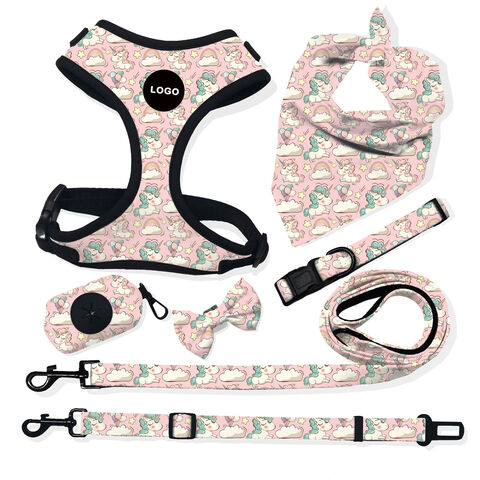 Individuelles Design & Logo für Hundehalsband, Geschirr, Leine, Kotbeutelhalter und Halstuch, Haustierhalsband Leine