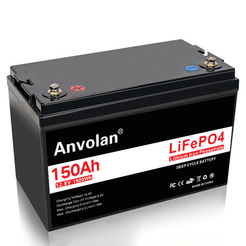 Batterie Lifepo4 12V 150Ah longue durée de vie et facile à installer pour système de stockage d'énergie domestique