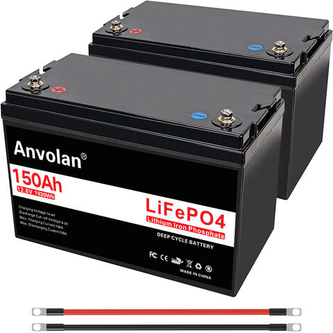 Batterie Lifepo4 12V 150Ah longue durée de vie et facile à installer pour système de stockage d'énergie domestique
