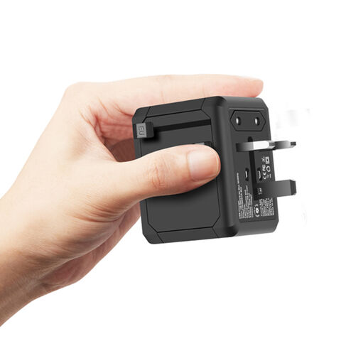 Adaptateur de Voyage Universel à Charge Rapide avec 4 USB Type C PD 20W, Adaptateur de Prise Intelligent Convertisseur de Prise de Voyage Mondiale 220V vers 110V