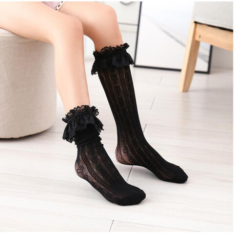 Fashion Japanese Lolita Children Hollowed Lace And White