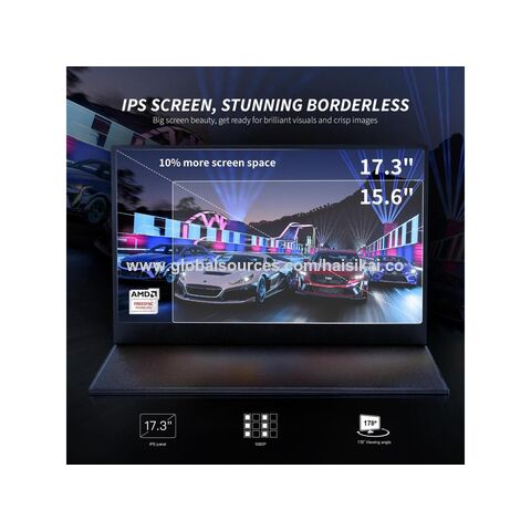 ReHisk 17,3 "Monitor portátil 1080P FHD 60Hz HDR Monitor portátil con USB-C HDMI Monitor externo para portátil PS4 PS5 Switch Xbox
