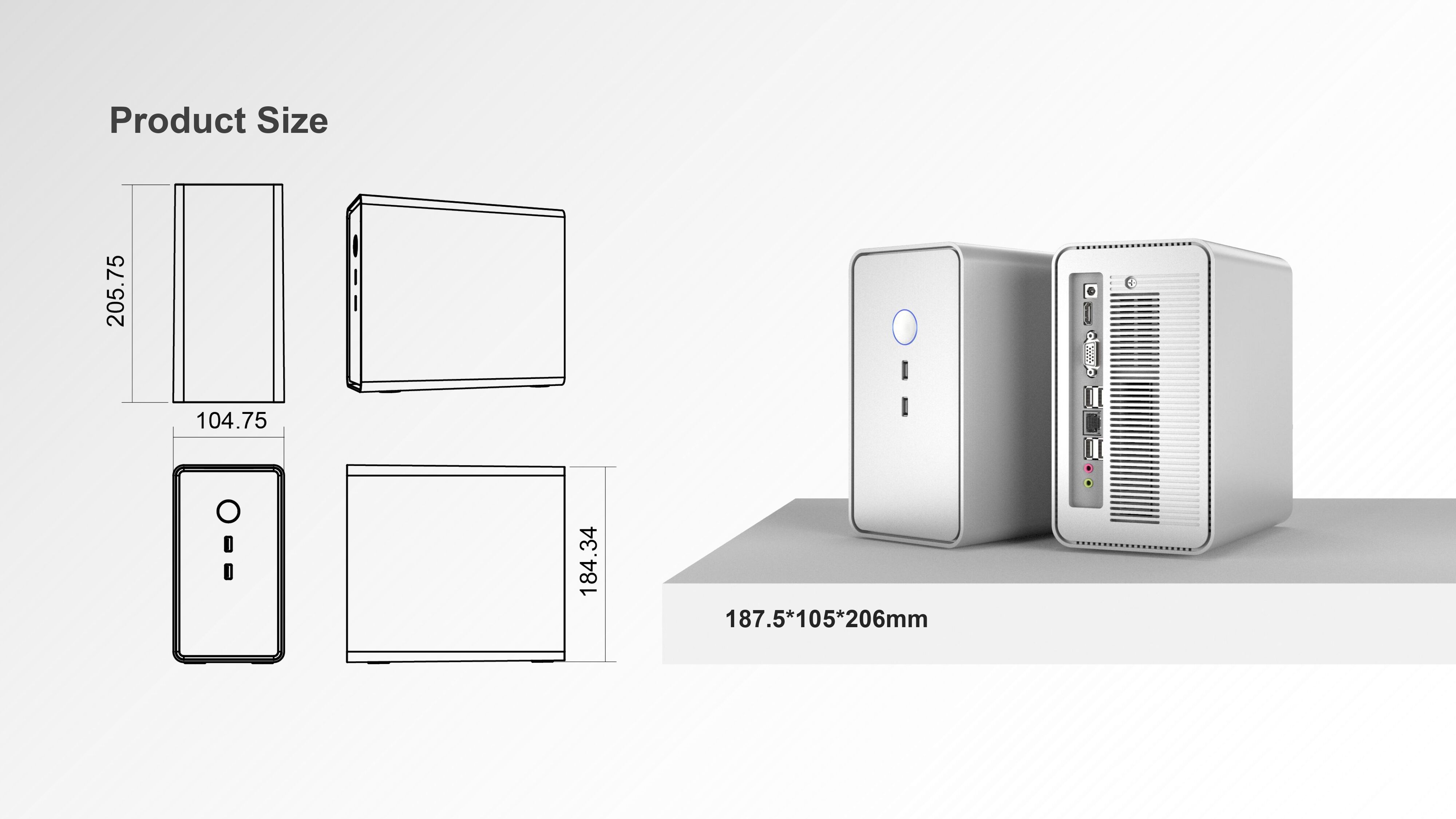 Portable Mini Pc 4 Cores Core I51035g1 I7 Mini Desktop Pc With Fan