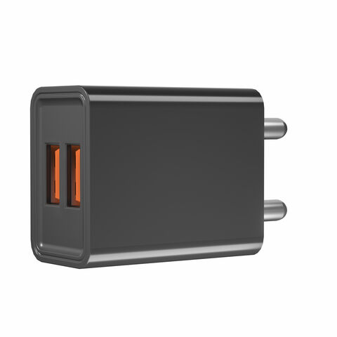 PUJIMAX 5V/2A Cargador USB Universal de Doble Puerto para Viajes, Cargador de Teléfono Móvil con Certificación CE/RoHS