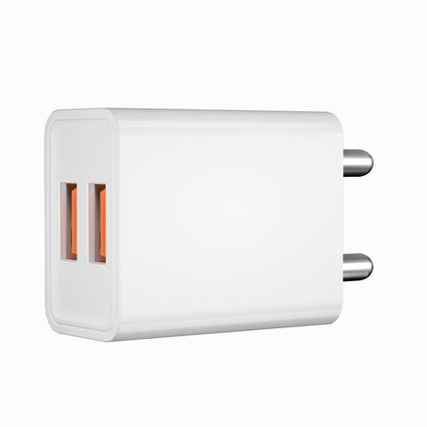 PUJIMAX 5V/2A Cargador USB Universal de Doble Puerto para Viajes, Cargador de Teléfono Móvil con Certificación CE/RoHS