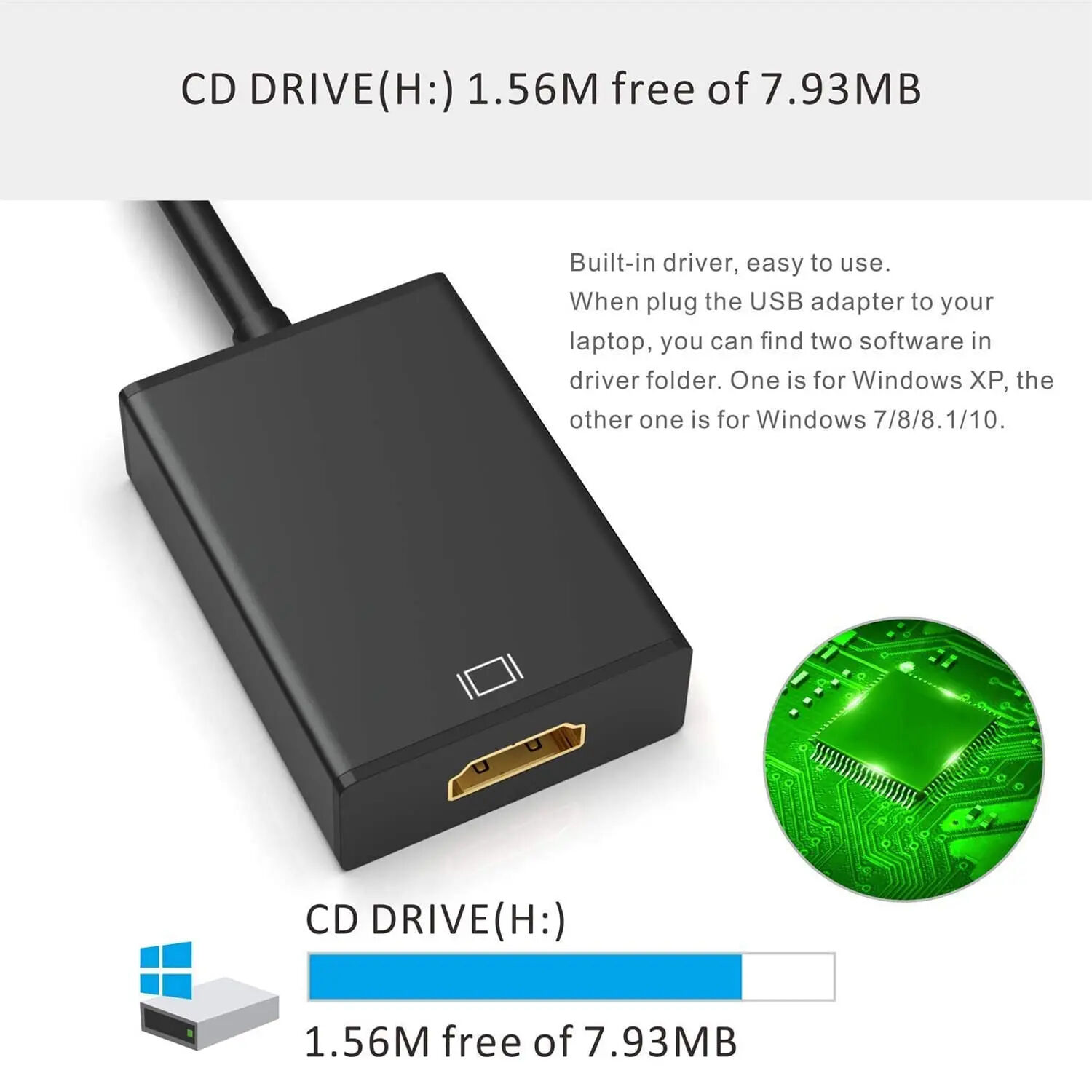 Usb To Hdmi Adapter Usb 3.0/2.0 To Hdmi Cable Multi-display Video ...