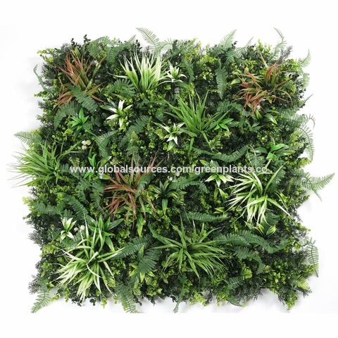 Vente en gros de mur végétal de simulation, décoration de jardin intérieur, gazon d'eucalyptus, mur de fond de plantes vertes, gazon de fleurs en plastique