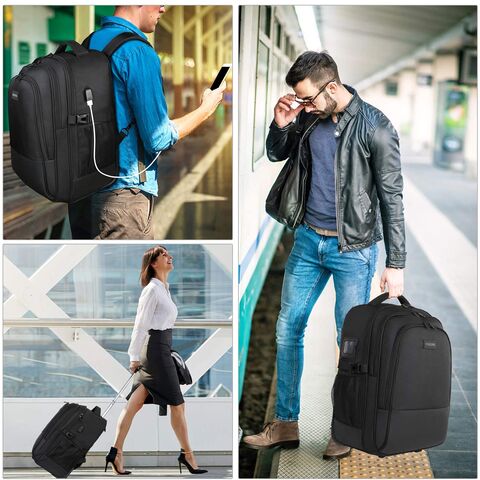 Buy China Wholesale Backpack With Wheels Large Rolling Backpack For Men Women Water Resistant Business Travel Carry Large Rolling Backpack Backpack 6.9 Globalsources