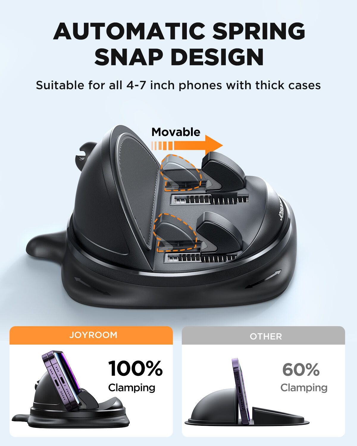 Joyroom Bike Phone Holder One-Push Install Universal 360 Wide View Shakeproof Bicycle Phone Holder For 4 7 7 Inch Mobile Phone