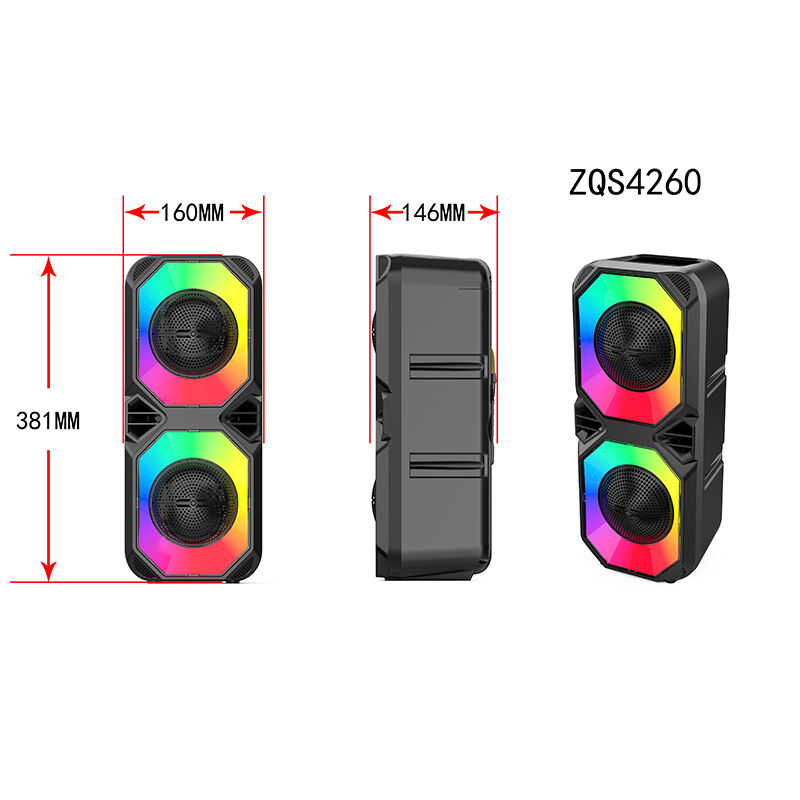 Zqs-4260 Portable Bluetooth Speaker With Light Wireless