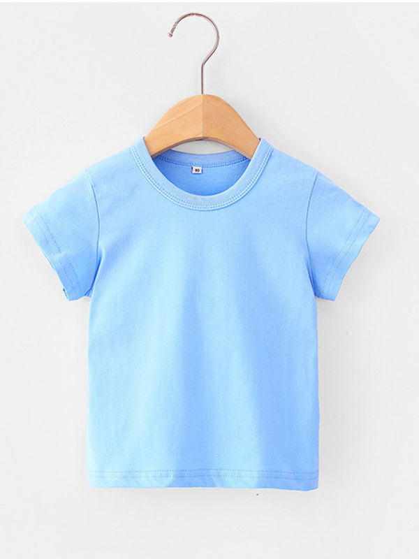 Baby and Toddler Blank Short Sleeve Tee in Tie Dye Light Blue by Kids  Wholesale Clothing