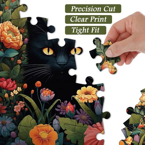 Puzzles para Adultos de 1000 Piezas o Más, PICKFORU Colección de Puzzles de Flores, Animales y Plantas, Puzzle Retro de Gatitos como Regalo