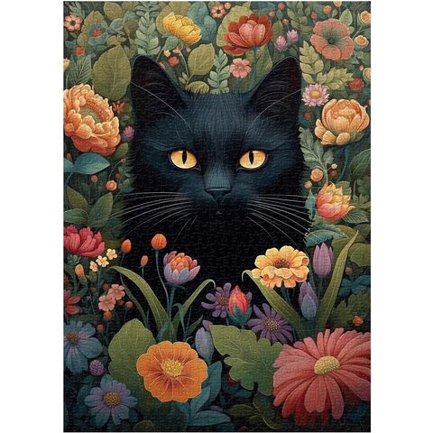 Puzzles para Adultos de 1000 Piezas o Más, PICKFORU Colección de Puzzles de Flores, Animales y Plantas, Puzzle Retro de Gatitos como Regalo