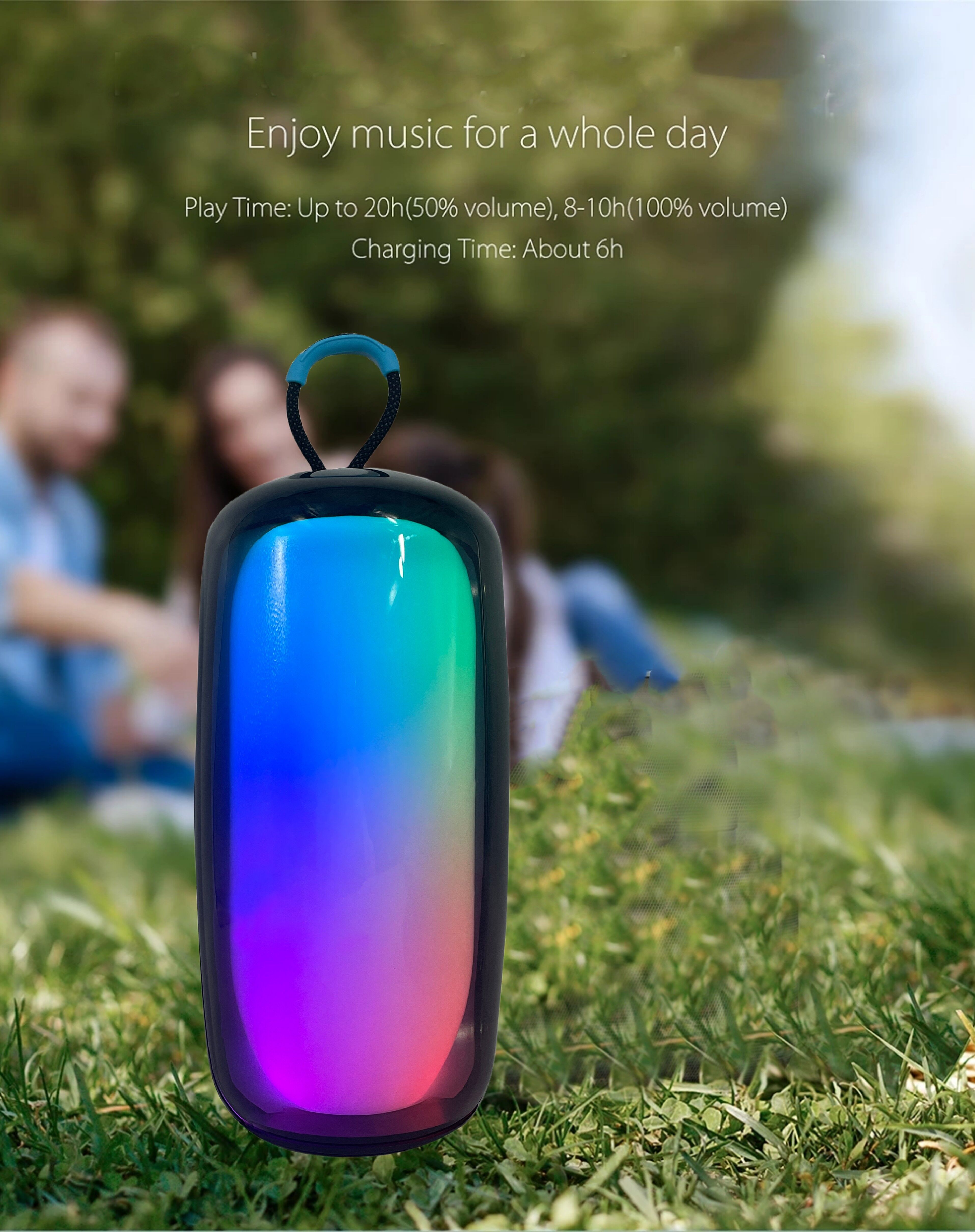 Super Bass Sound Rgb 12w Wireless Outdoor Bluetooth Speaker With ...