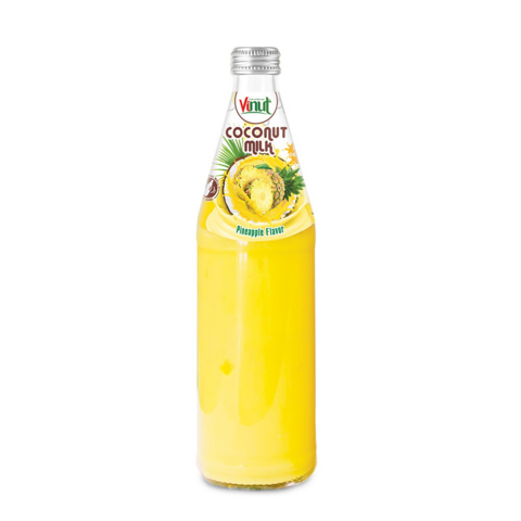Leche de coco de la botella de cristal de VINUT 490ml con la etiqueta privada sin azúcar de la muestra libre de la bebida de la fabricación del mango