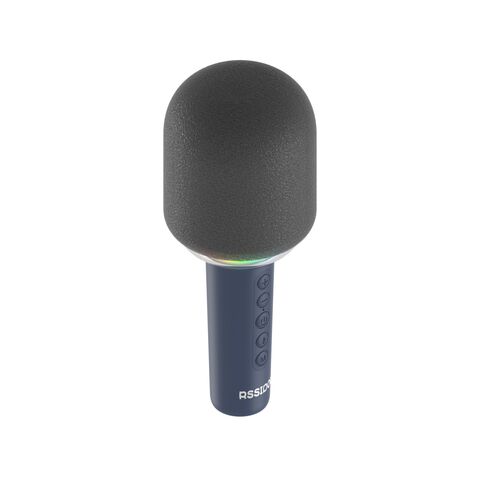 Microfone Bluetooth sem fio para karaoke doméstico KTV + Luzes RGB