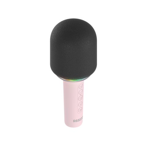 Microfone Bluetooth sem fio para karaoke doméstico KTV + Luzes RGB