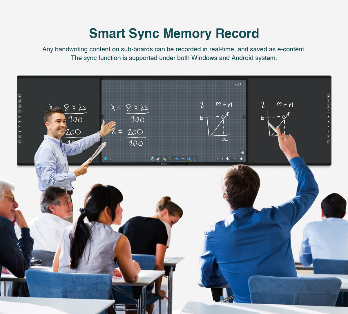 Smartboard Layout Compre 162 Inch Push-pull Design Bloqueável Ensinando All-in-one Smart ...