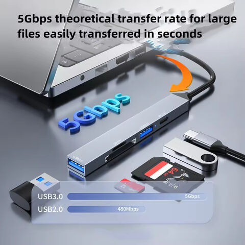 Type-c extender 3.0 USB C hub sdtf lecteur de carte téléphone portable ordinateur portable convertisseur multifonctionnel station d'accueil