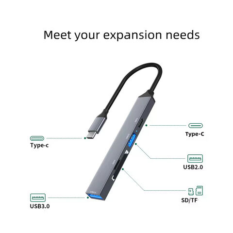 Type-c extender 3.0 USB C hub sdtf lecteur de carte téléphone portable ordinateur portable convertisseur multifonctionnel station d'accueil