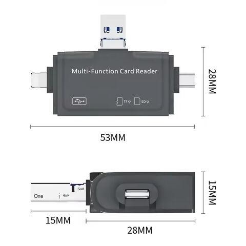 7 IN1 Multi OTG USB C Adaptateur SD TF Micro Lecteur de Carte Micro USB Adaptateur pour Éclairage Ipad Macbook Ordinateur Portable Tablette Android Téléphone